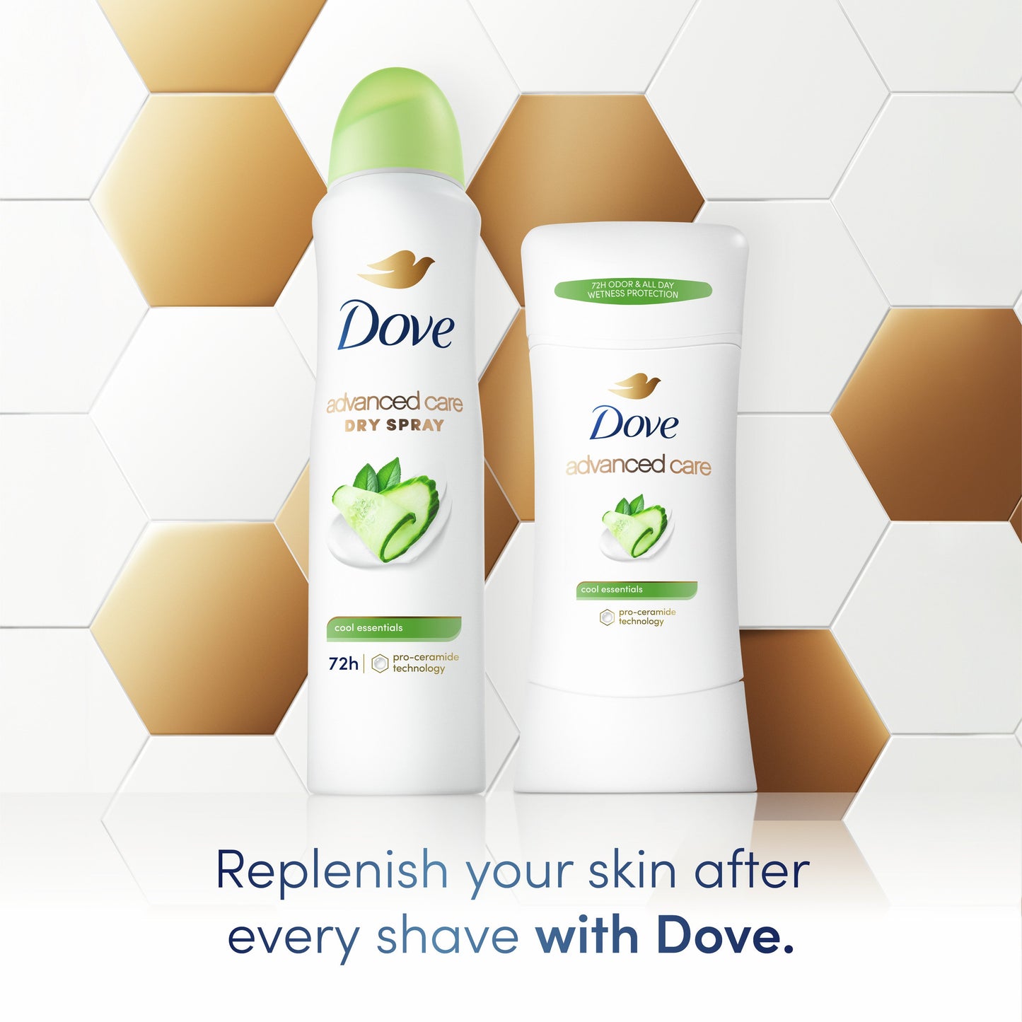 Dove Advanced Care Antiperspirant Deodorant Stick Cool Essentials