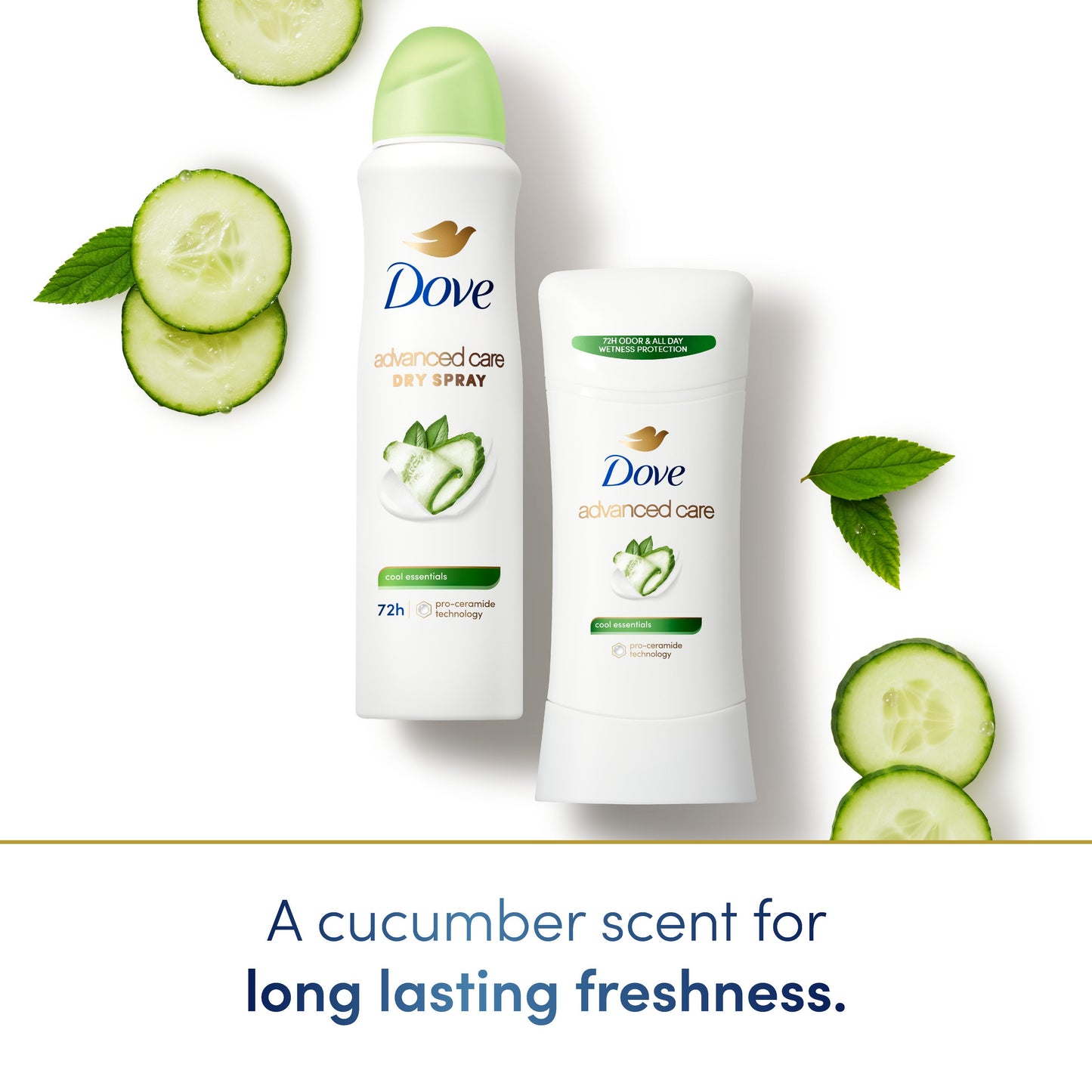 Dove Advanced Care Antiperspirant Deodorant Stick Cool Essentials