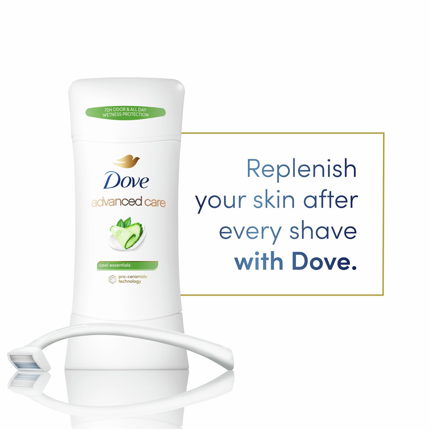 Dove Advanced Care Antiperspirant Deodorant Stick Cool Essentials