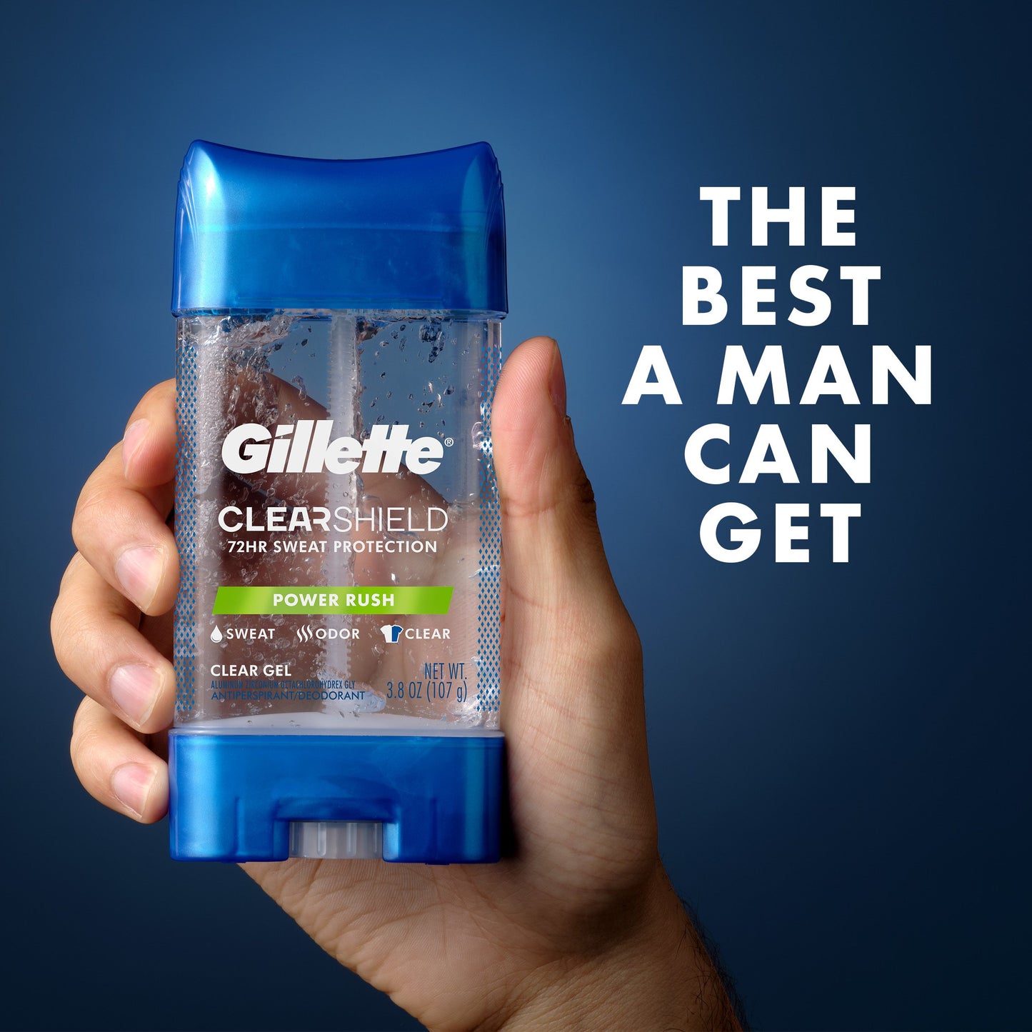 Gillette Clear Shield Gel Antiperspirant Deodorant - Power Rush