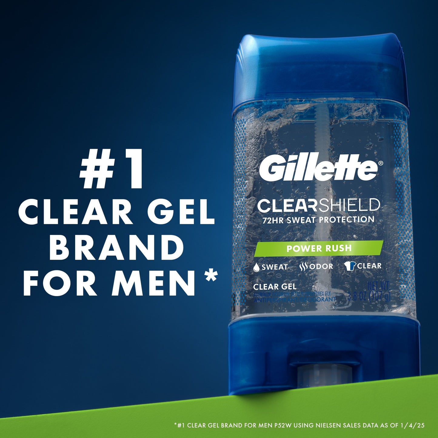 Gillette Clear Shield Gel Antiperspirant Deodorant - Power Rush