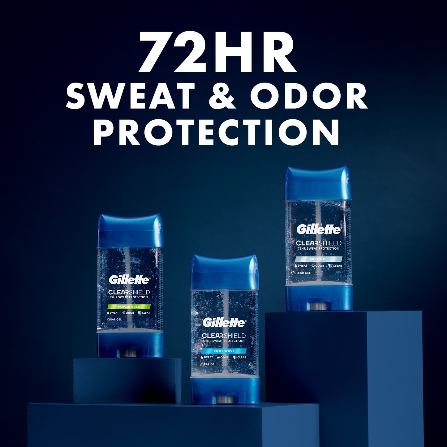 Gillette Clear Shield Gel Antiperspirant Deodorant - Power Rush
