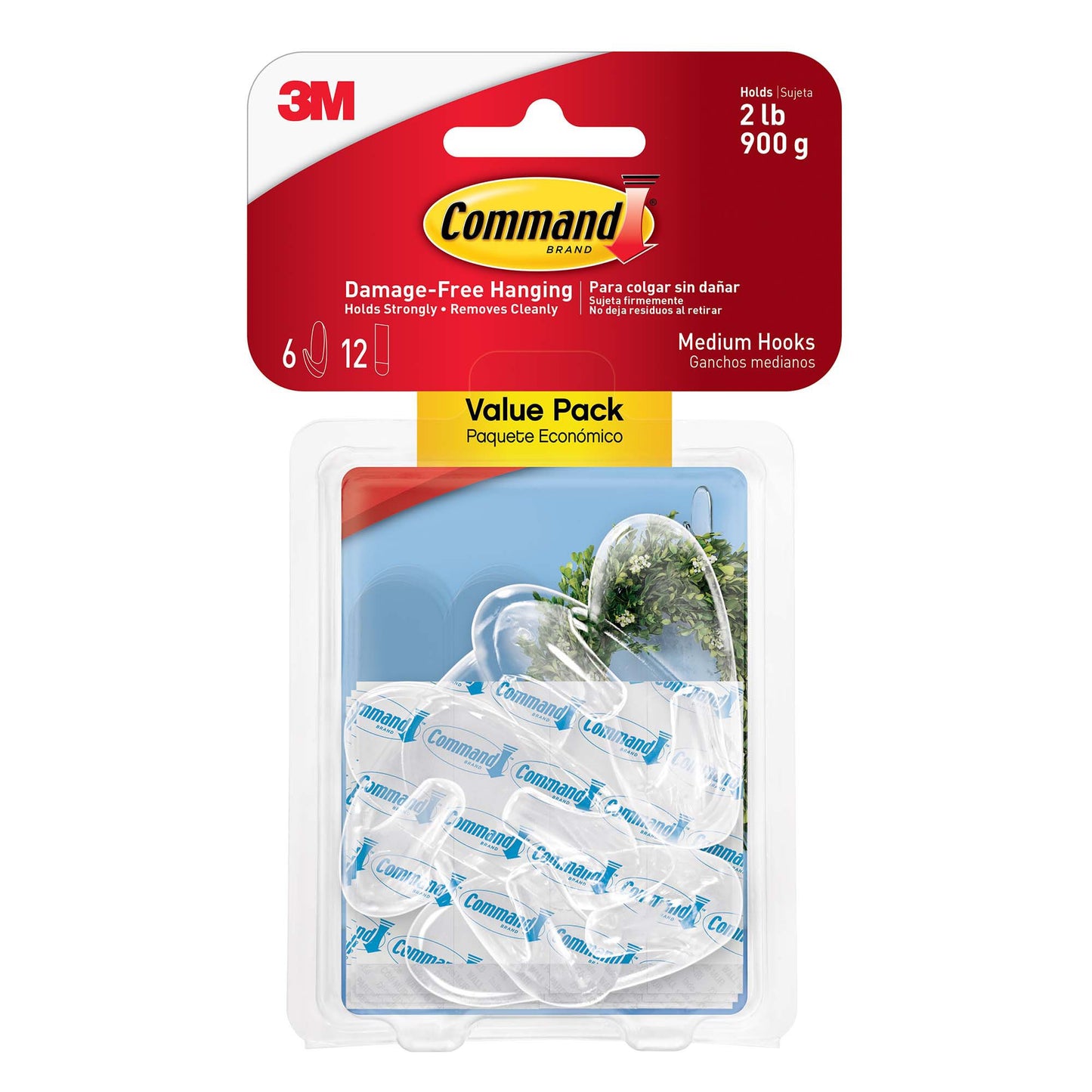 Command Medium Hooks - Clear