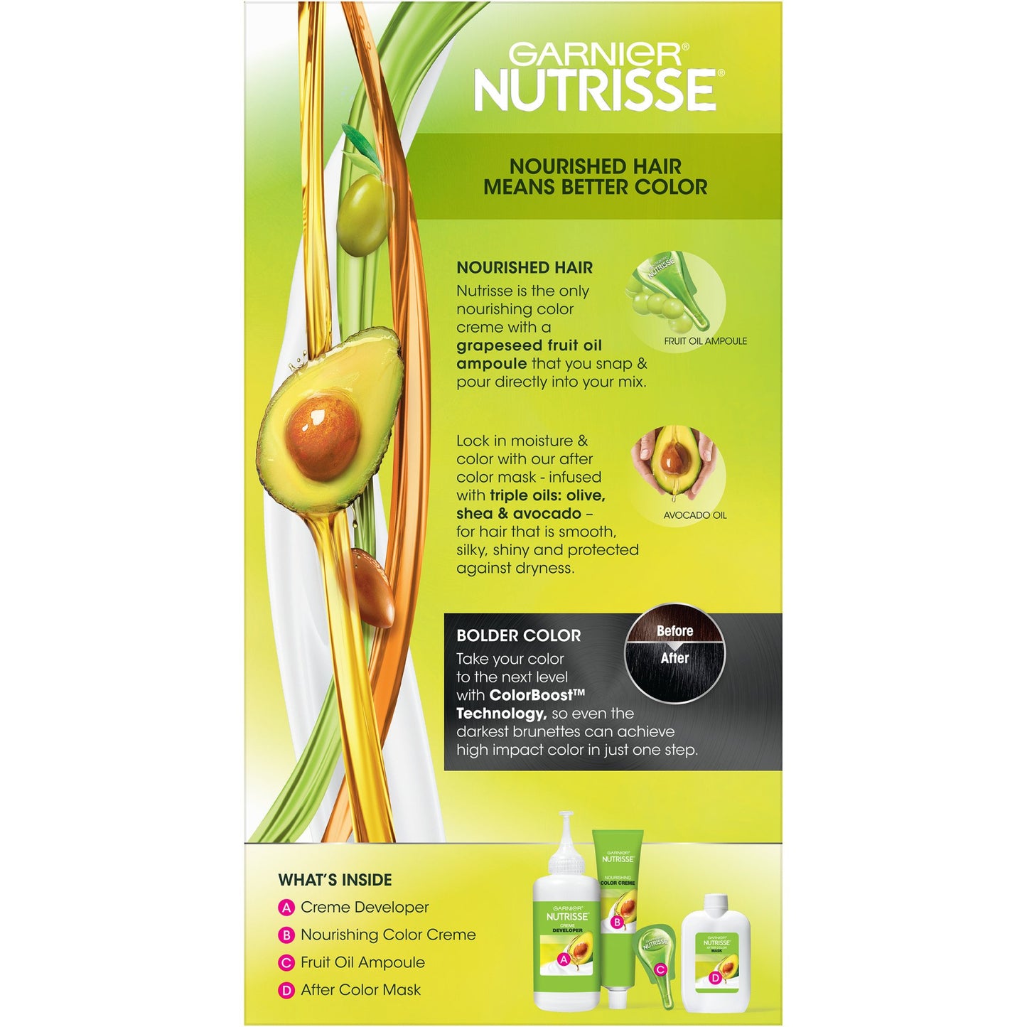Garnier Nutrisse Ultra Color Nourishing Bold Permanent Hair Color Creme BL11 Jet Blue Black