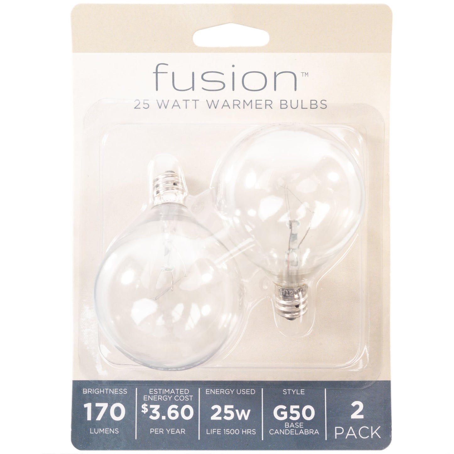 Fusion G50 25-Watt Warmer Light Bulbs