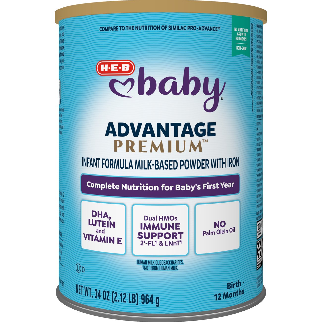 H-E-B Baby Milk-Based Powder Infant Formula - Advantage Premium