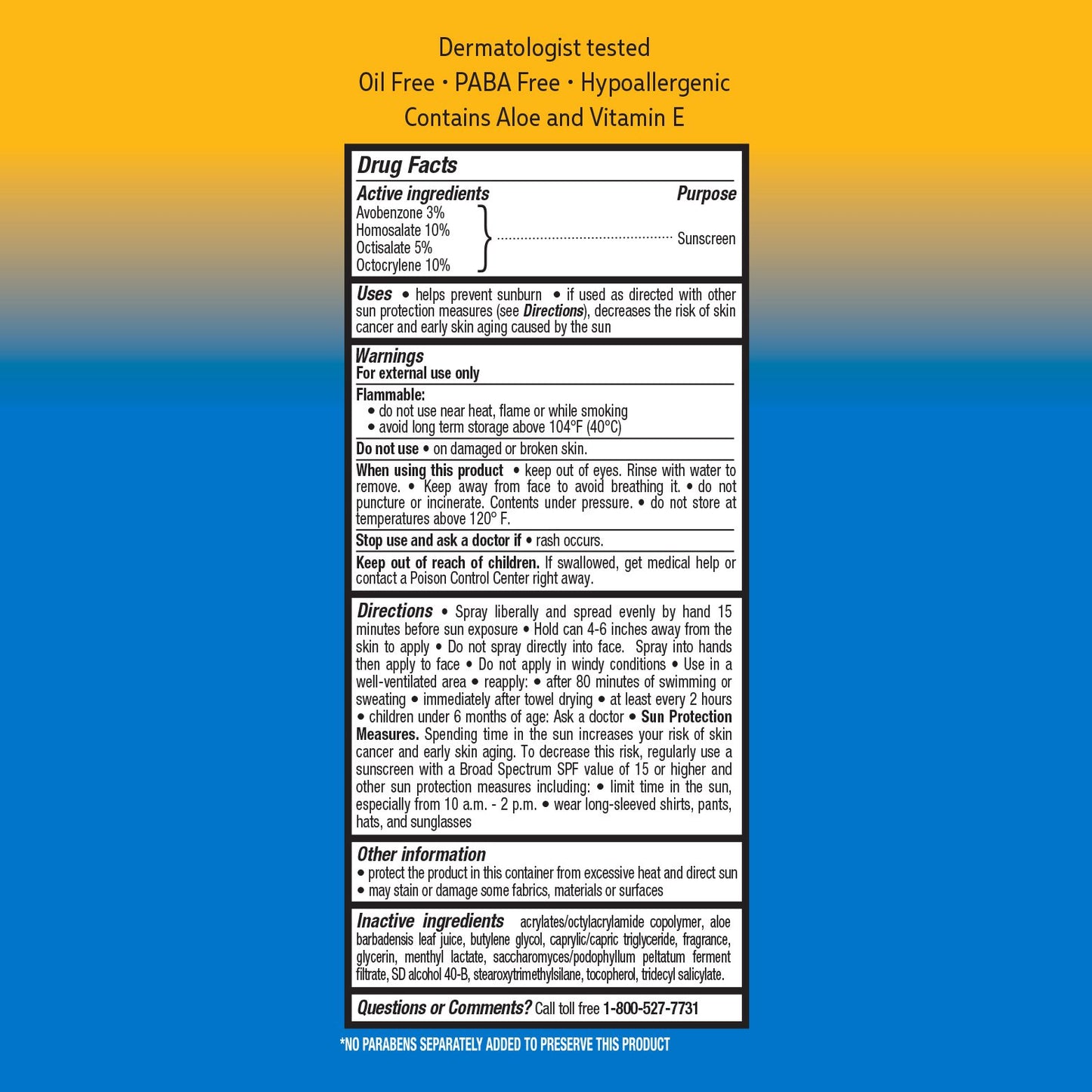 H-E-B Sport Cooling Sunscreen Spray – SPF 50