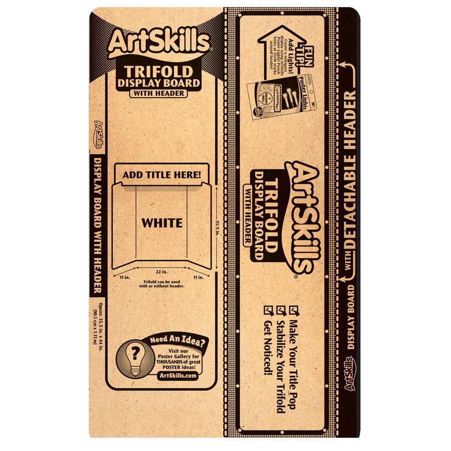 ArtSkills Trifold Display Board With Header