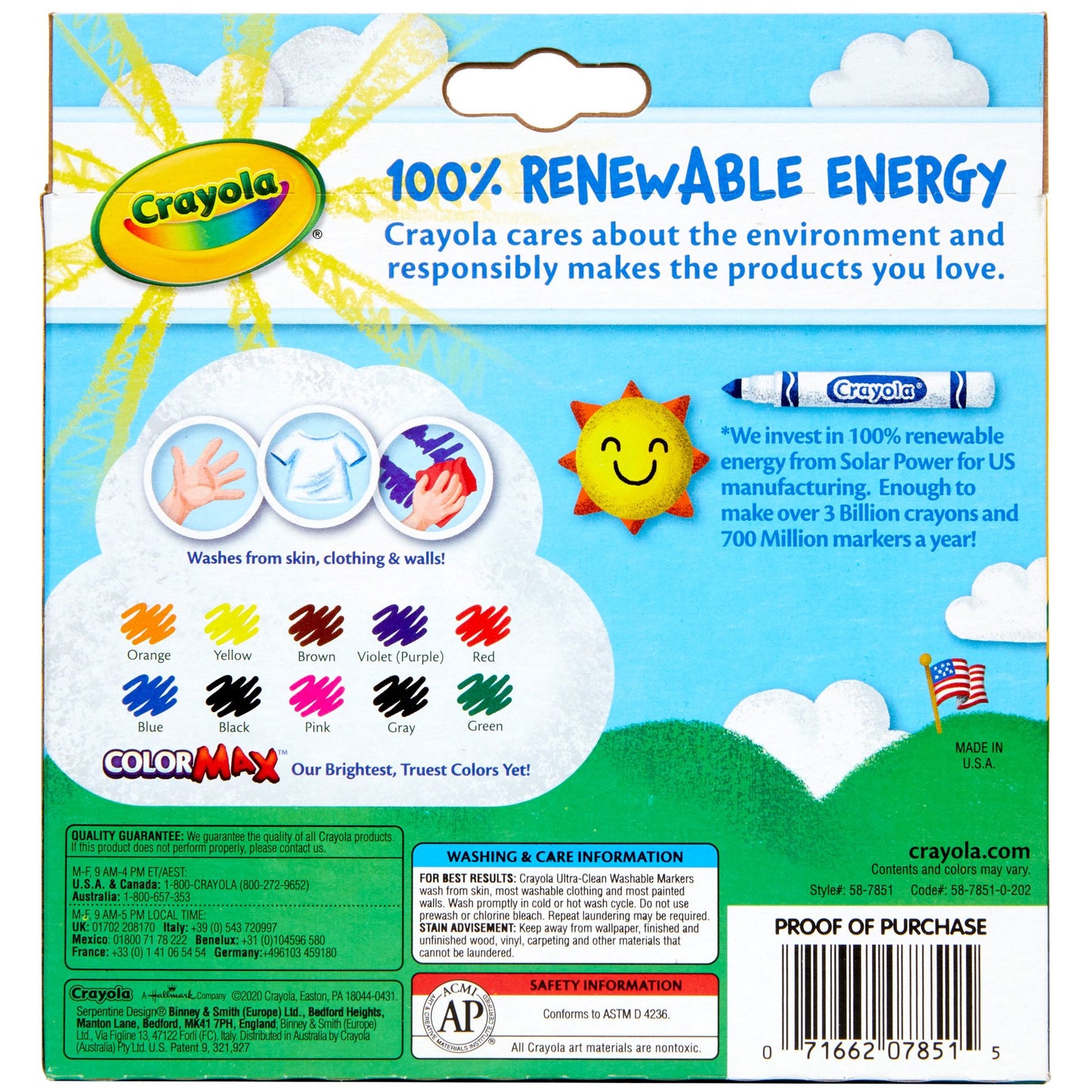 Crayola Broad Line Ultra-Clean Washable Markers