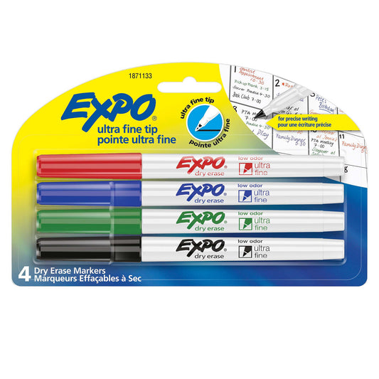 EXPO Ultra Fine Tip Dry Erase Markers - Assorted Ink