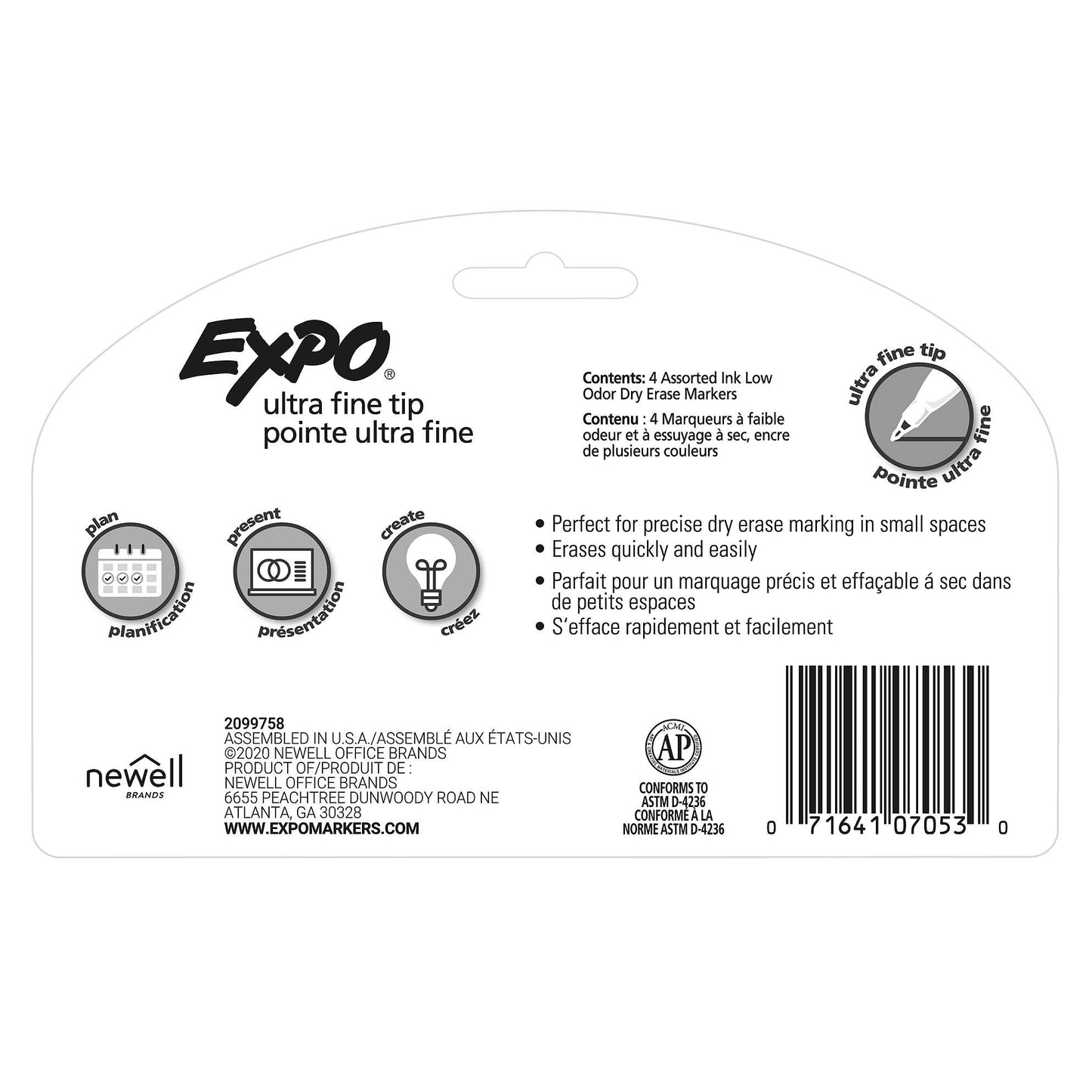 EXPO Ultra Fine Tip Dry Erase Markers - Assorted Ink