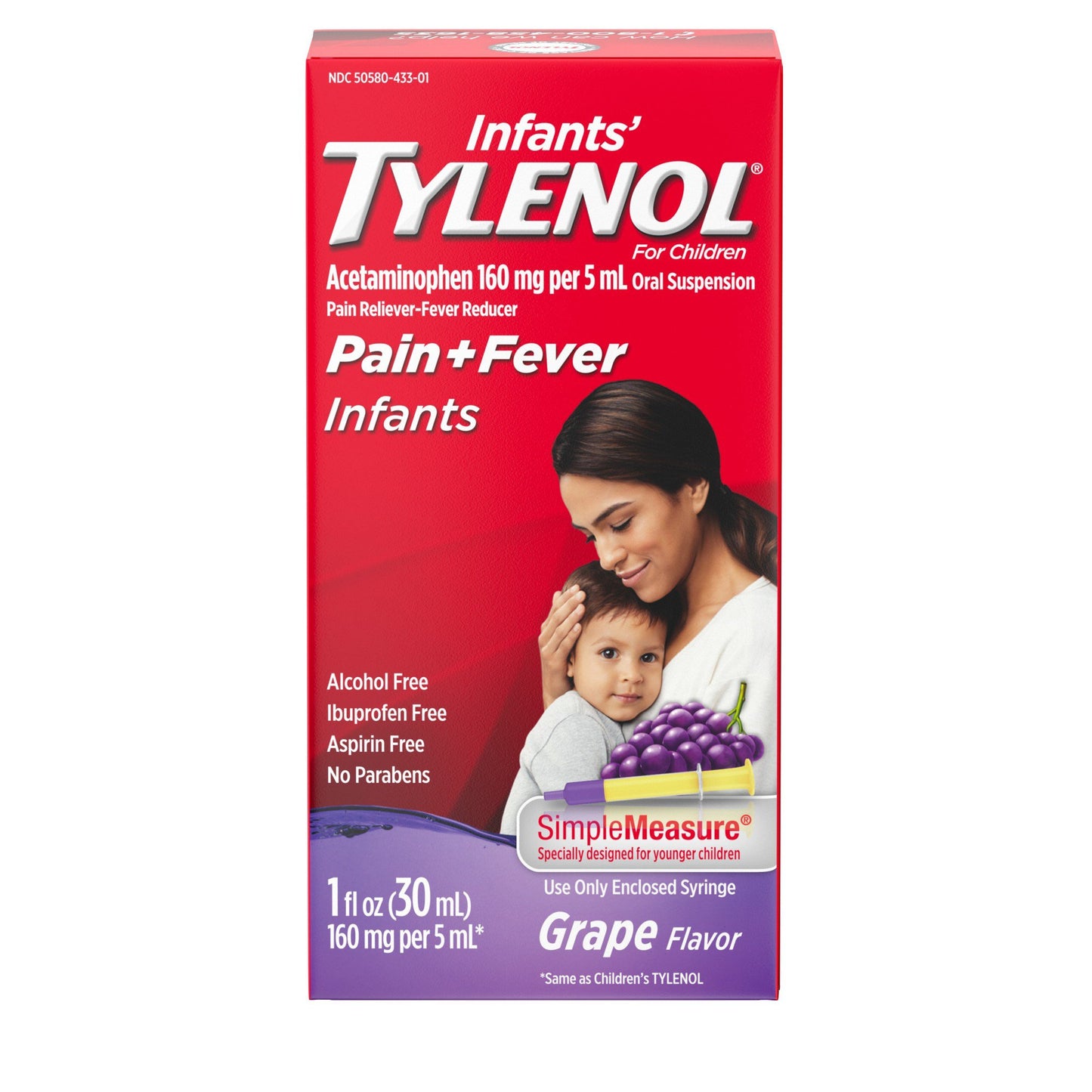 Infant's Tylenol Acetaminophen Liquid Medicine - Grape