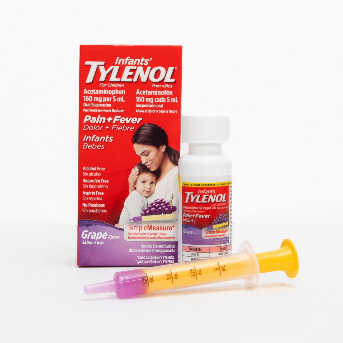 Infant's Tylenol Acetaminophen Liquid Medicine - Grape