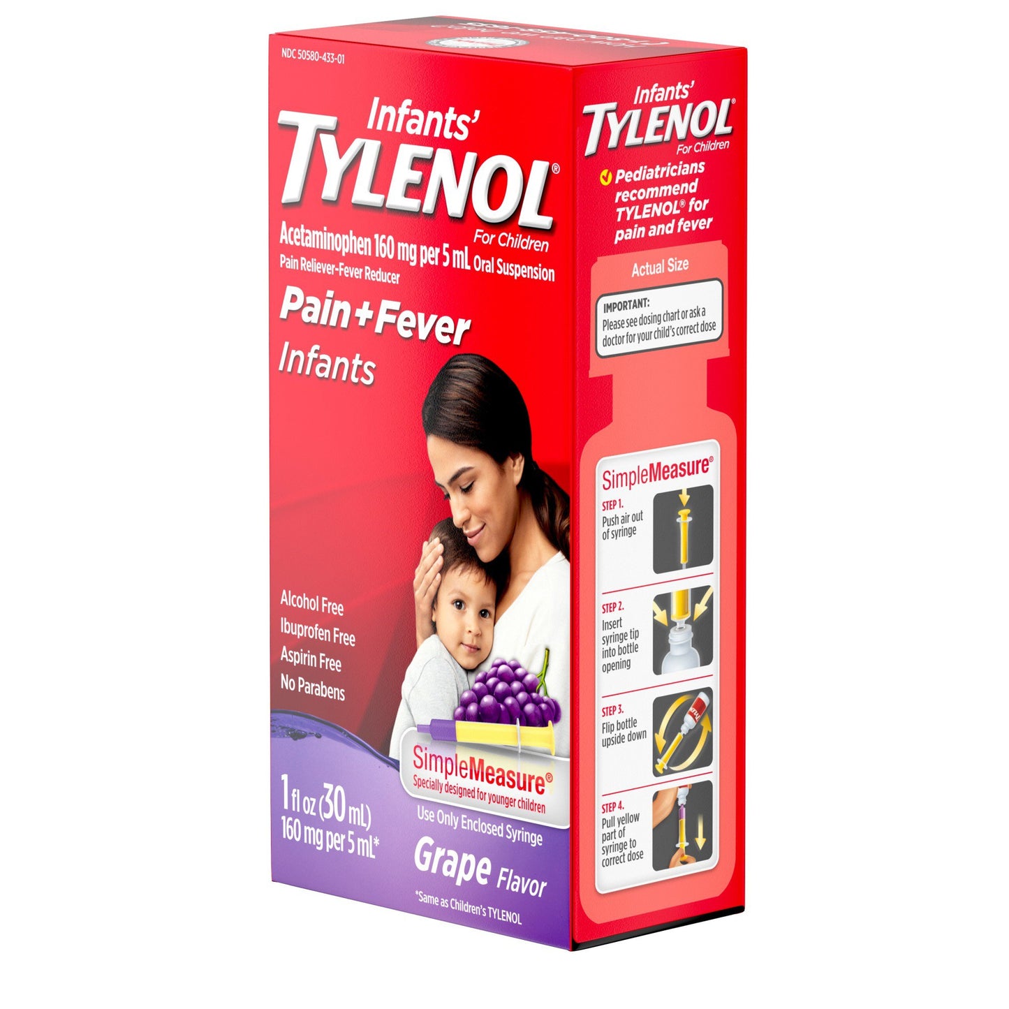 Infant's Tylenol Acetaminophen Liquid Medicine - Grape
