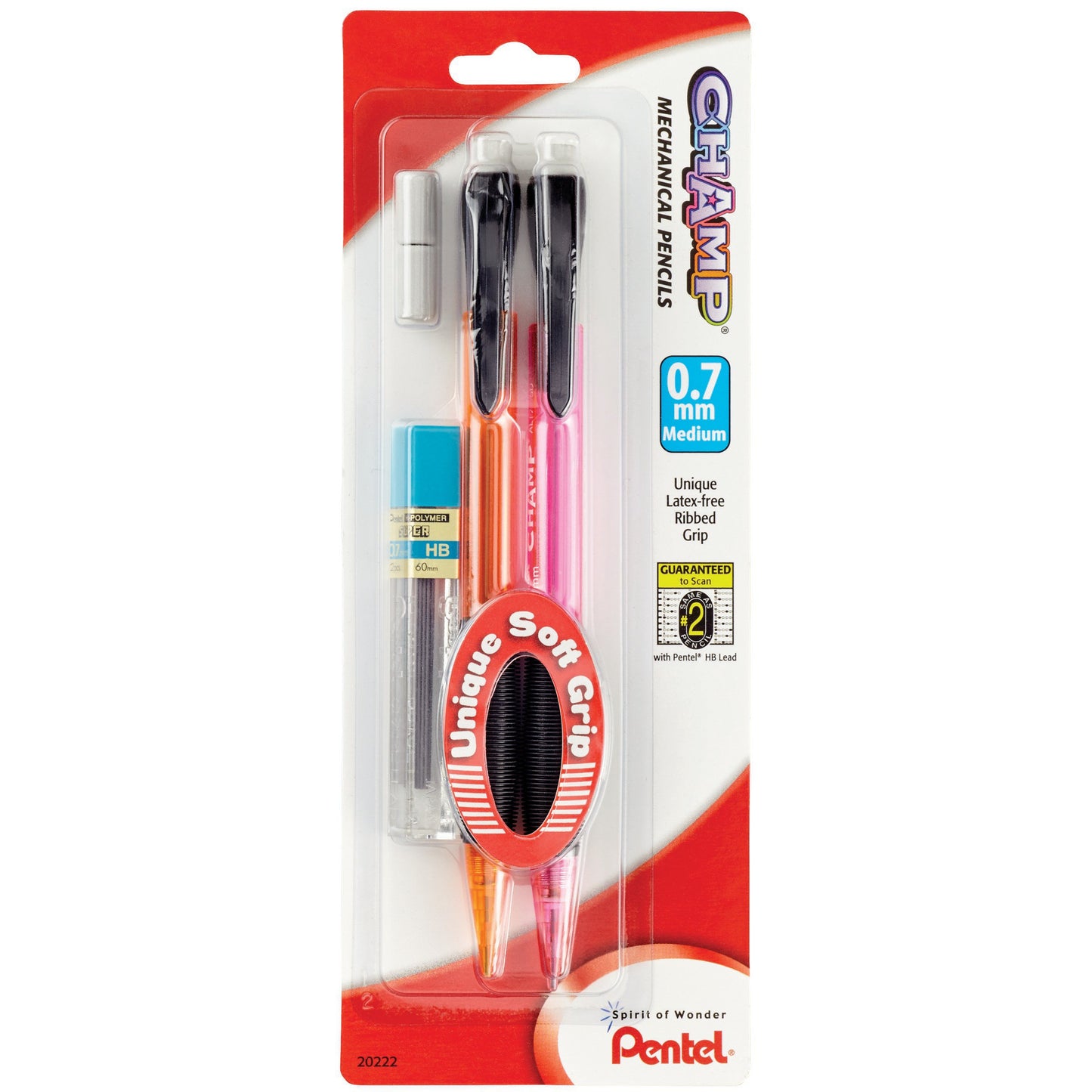 Pentel Champ 0.7mm Mechanical Pencils, Assorted