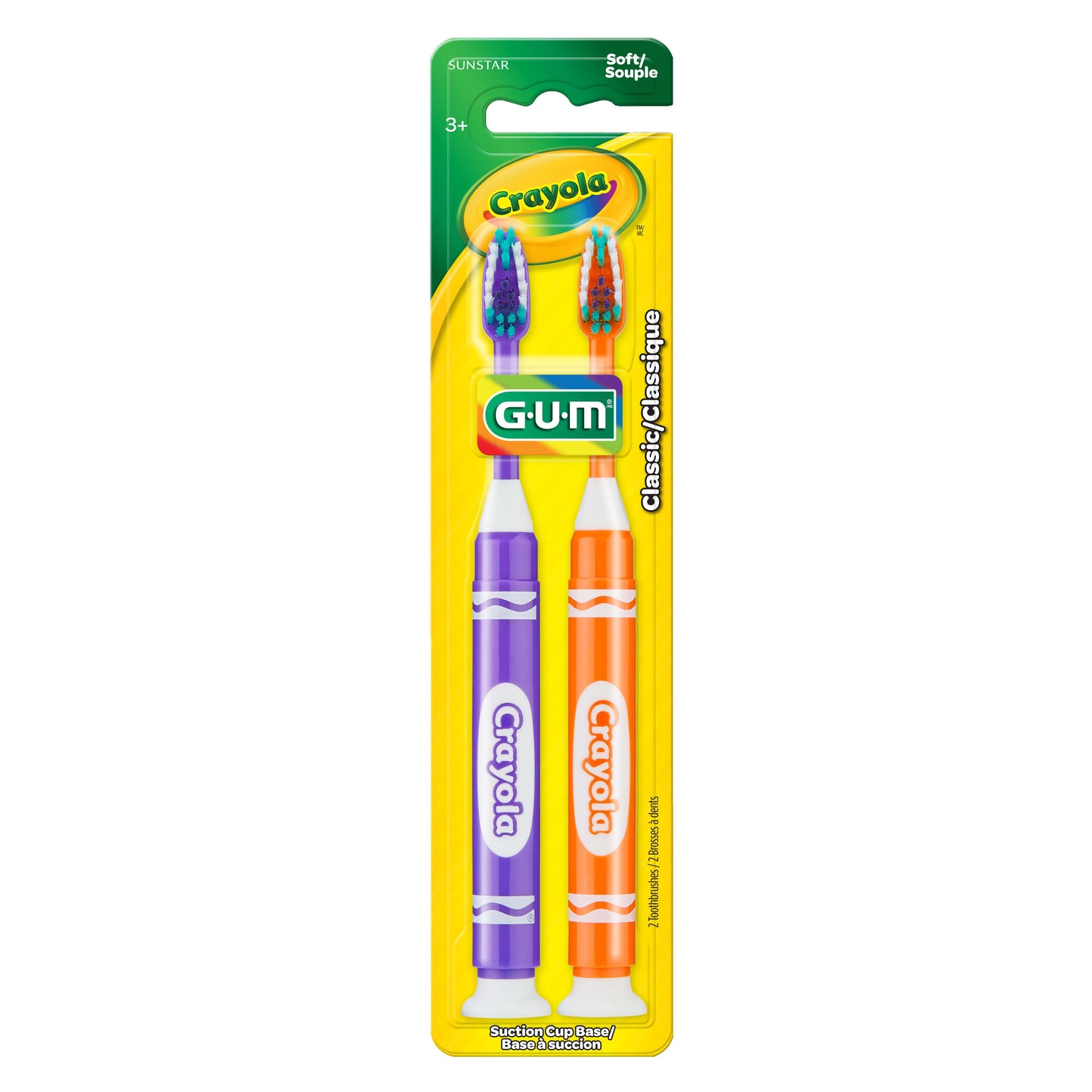 GUM Crayola Soft Toothbrushes Value Pack, Assorted Colors