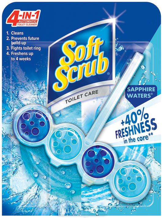 Soft Scrub Soft Scrub 4-in-1 Rim Hanger Automatic Toilet Bowl Cleaner Sapphire Waters