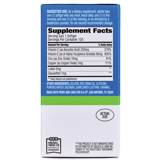H-E-B Vitamins Vision Support Softgels