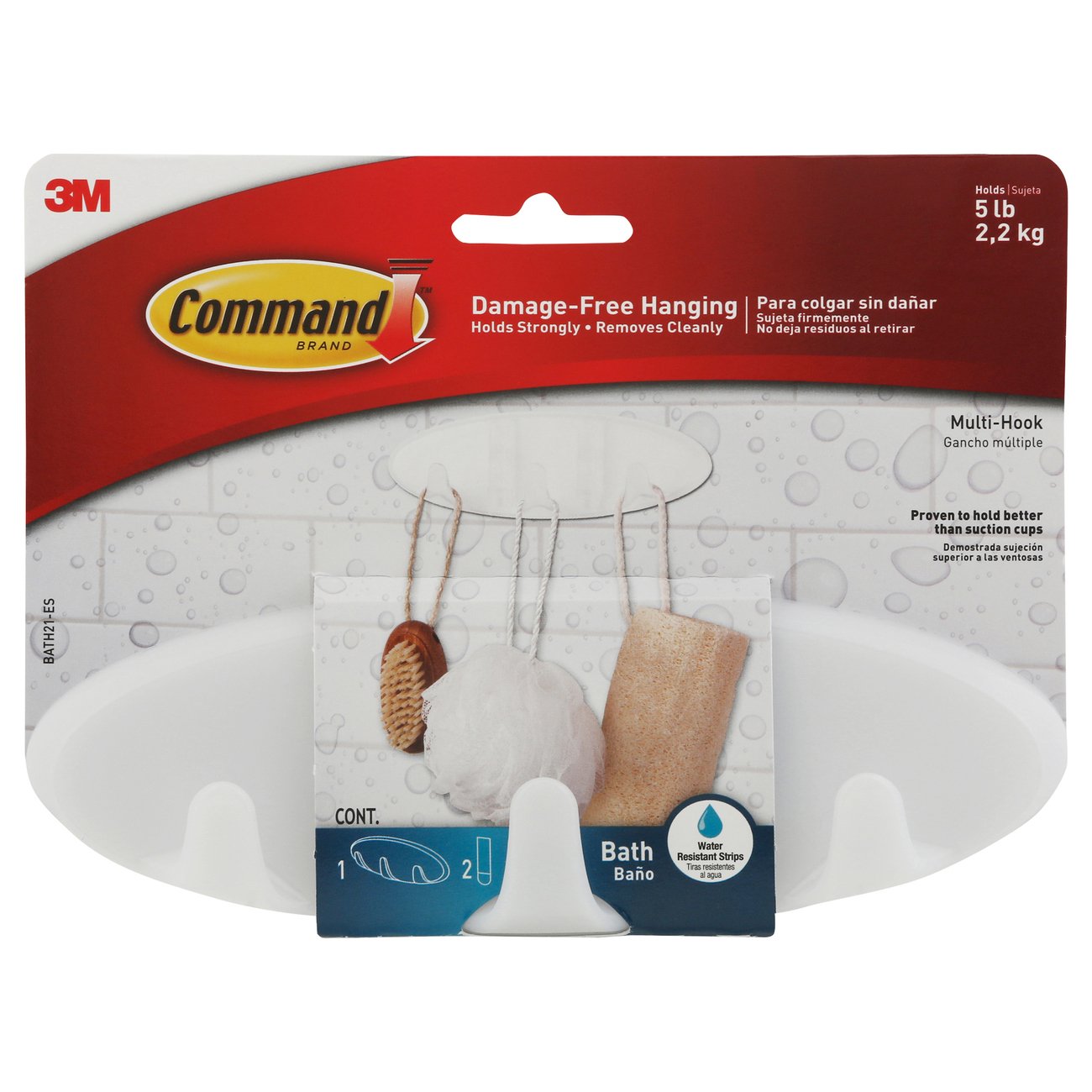 Command Bath Multi-Hook