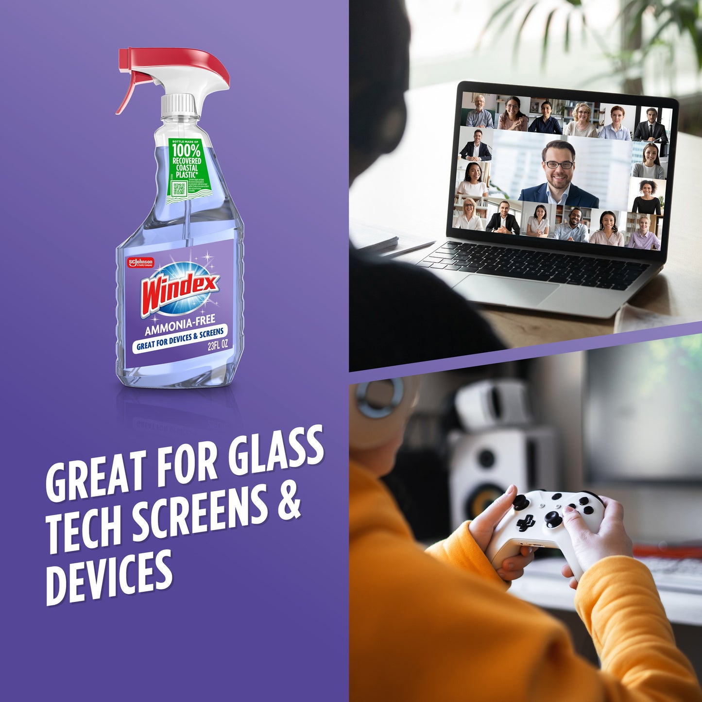 Windex Ammonia-Free Glass & Window Cleaner - Crystal Rain Scent