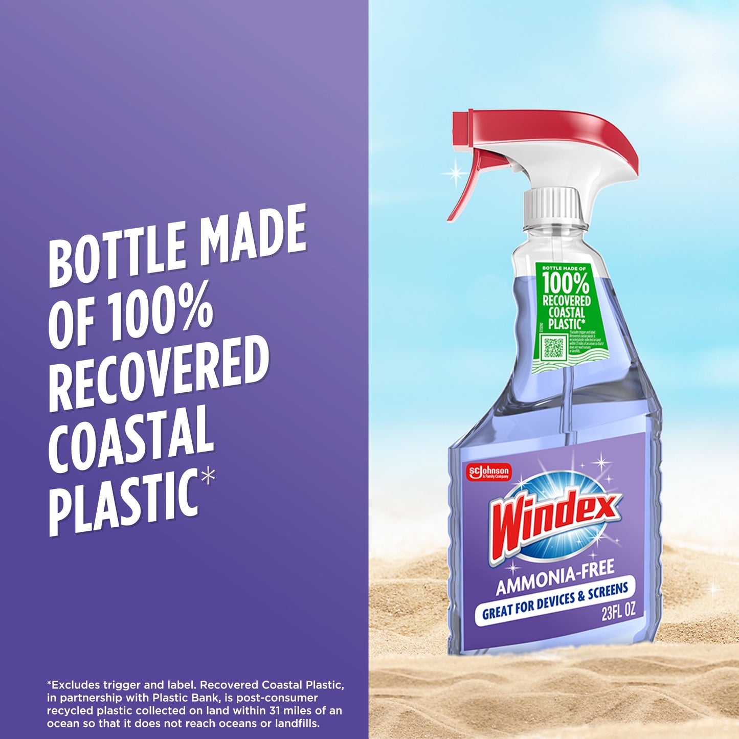 Windex Ammonia-Free Glass & Window Cleaner - Crystal Rain Scent
