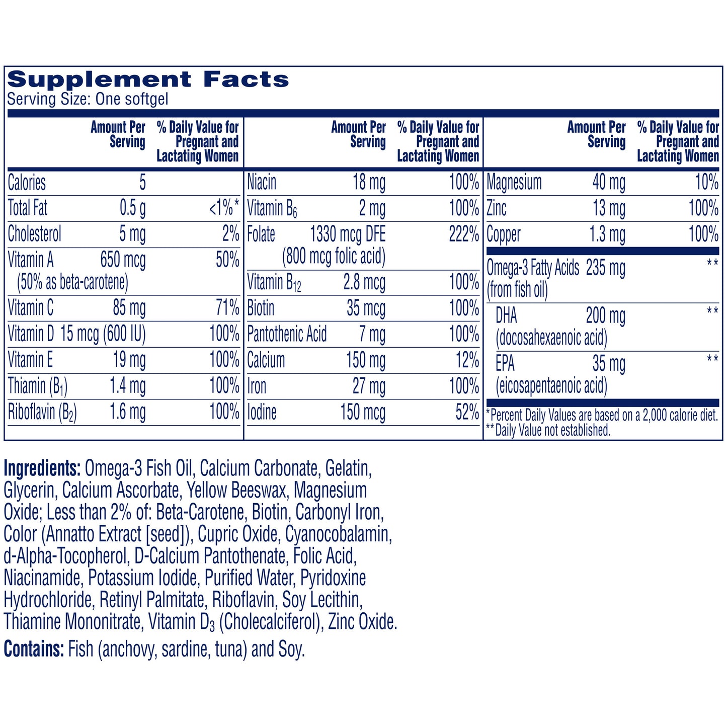 One A Day Prenatal 1 Complete Multivitamin Softgels