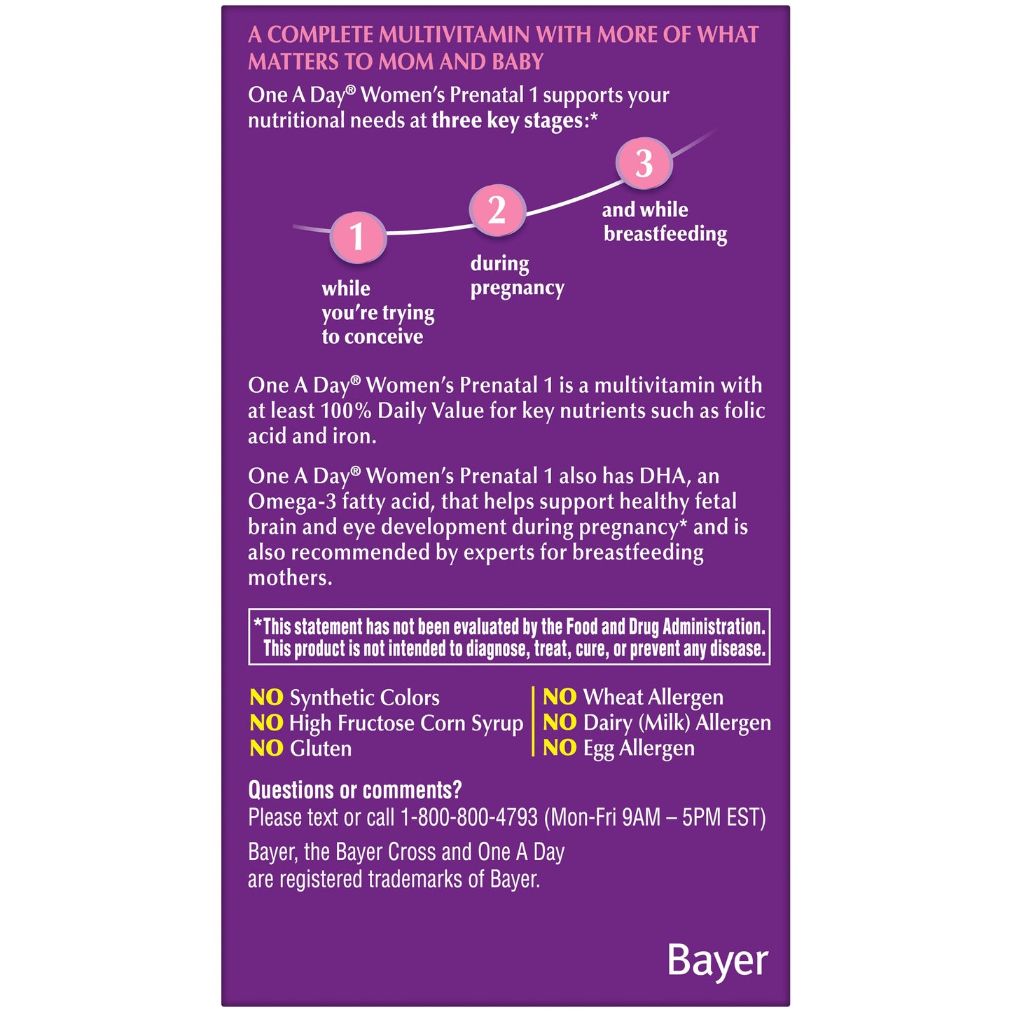 One A Day Prenatal 1 Complete Multivitamin Softgels