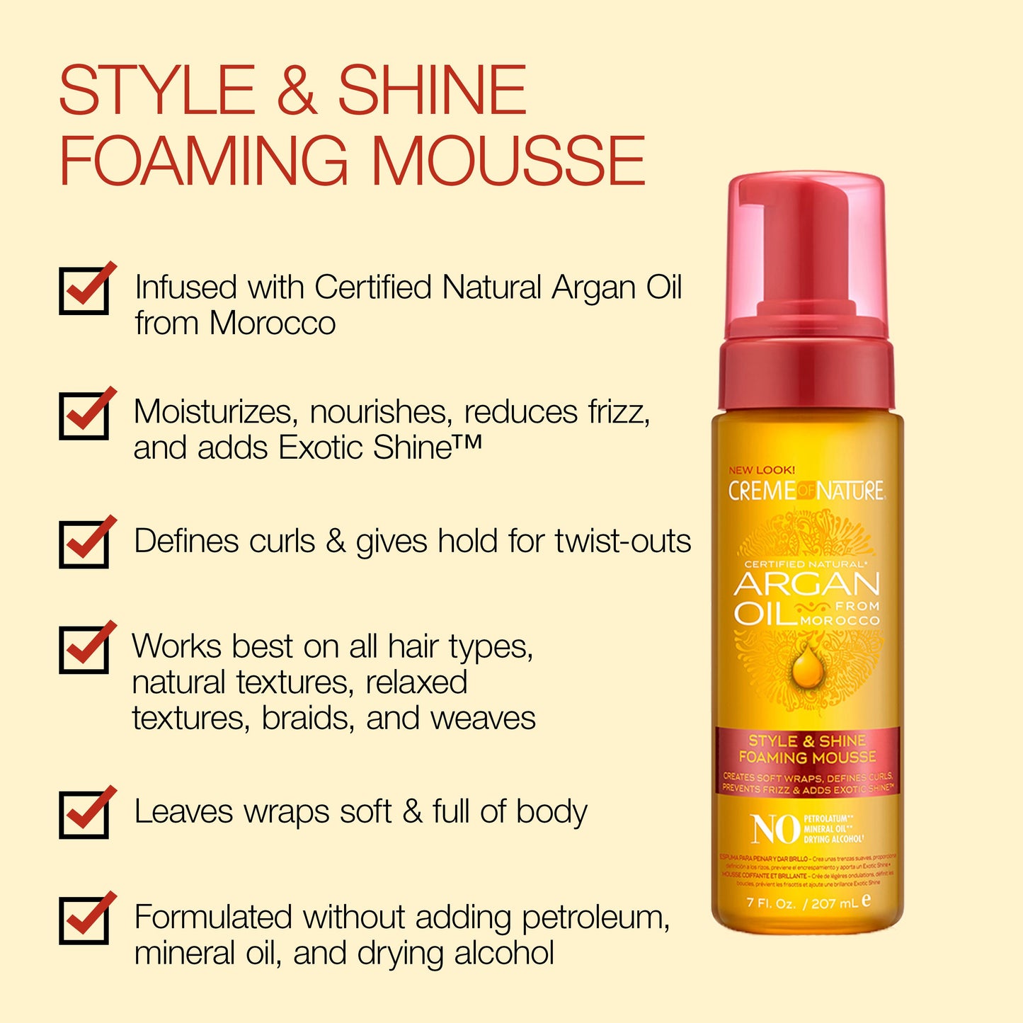 Creme of Nature Argan Oil Foaming Foaming Mousse