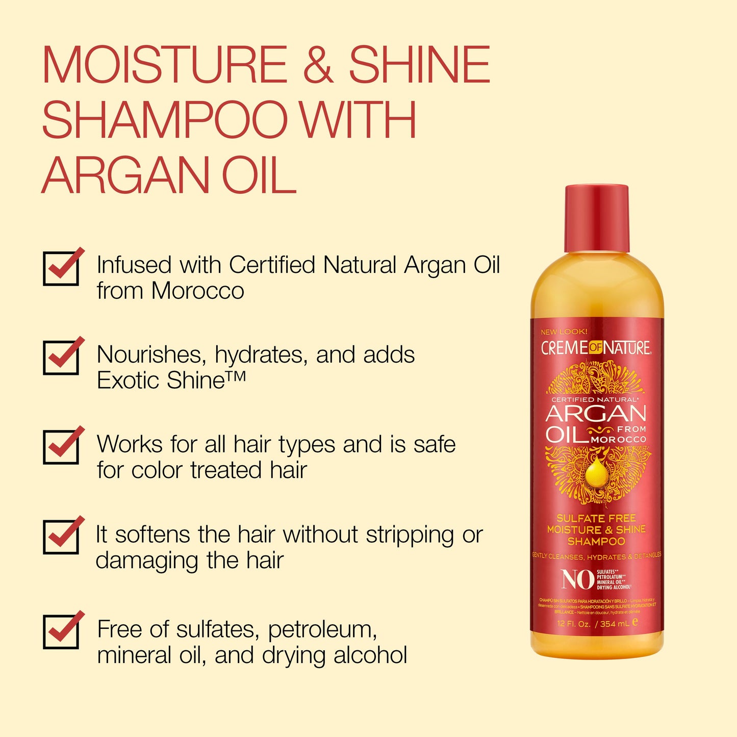 Creme of Nature Argan Oil Sulfate-Free Moisture & Shine Shampoo