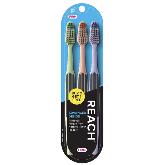 Reach Advanced Design Firm Toothbrushes - Colors May Vary