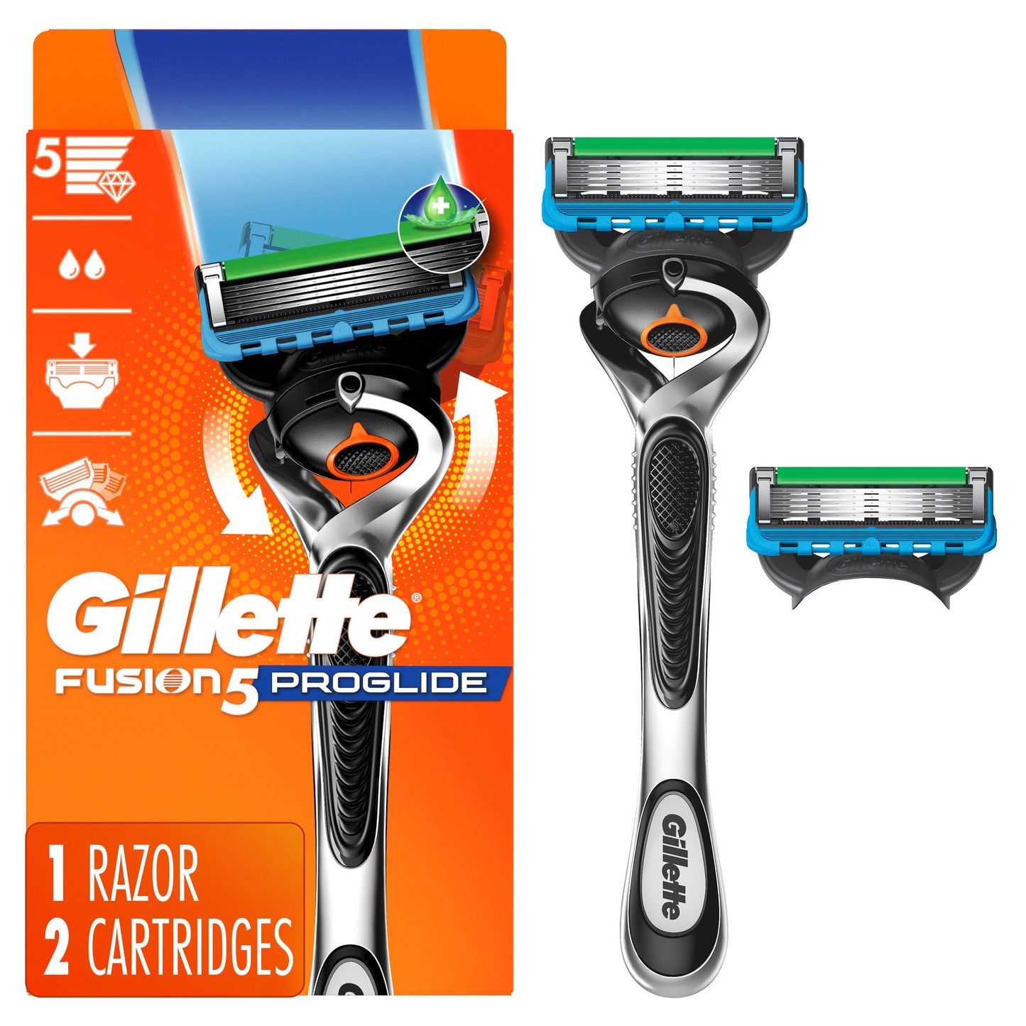 Gillette ProGlide Razor + 2 Blade Refills