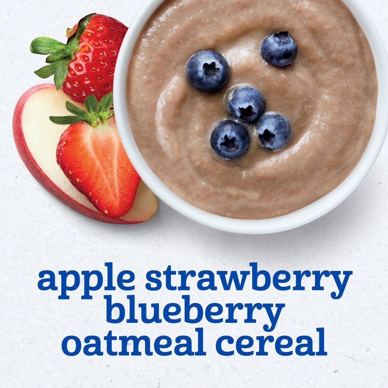 Gerber Stage 2 Baby Food - Apple Strawberry Blueberry Oatmeal Cereal, 4 oz Tubs