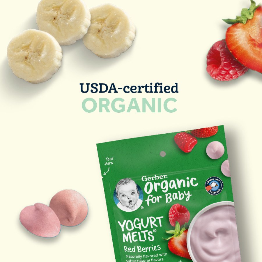 Gerber Organic for Baby Yogurt Melts - Banana & Strawberry