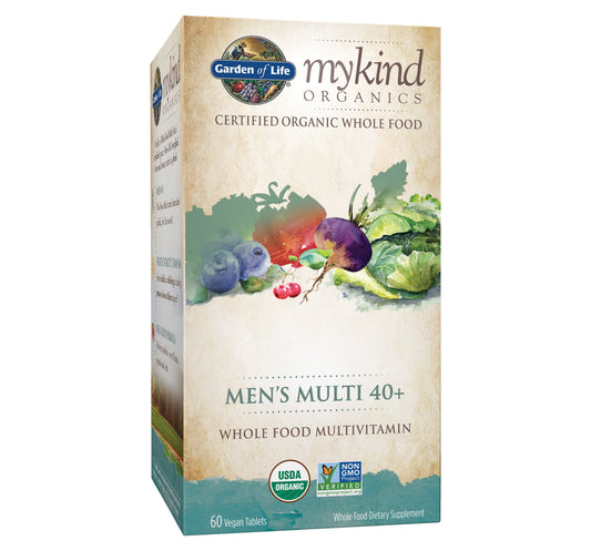 Garden of Life mykind Organics Men's 40+ Multivitamin Tablets