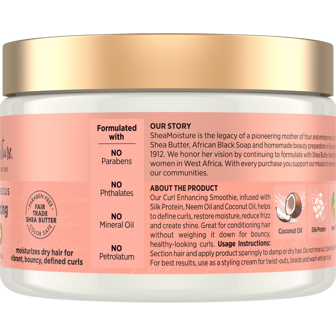 SheaMoisture Smoothie Curl Enhancing Cream - Coconut and Hibiscus