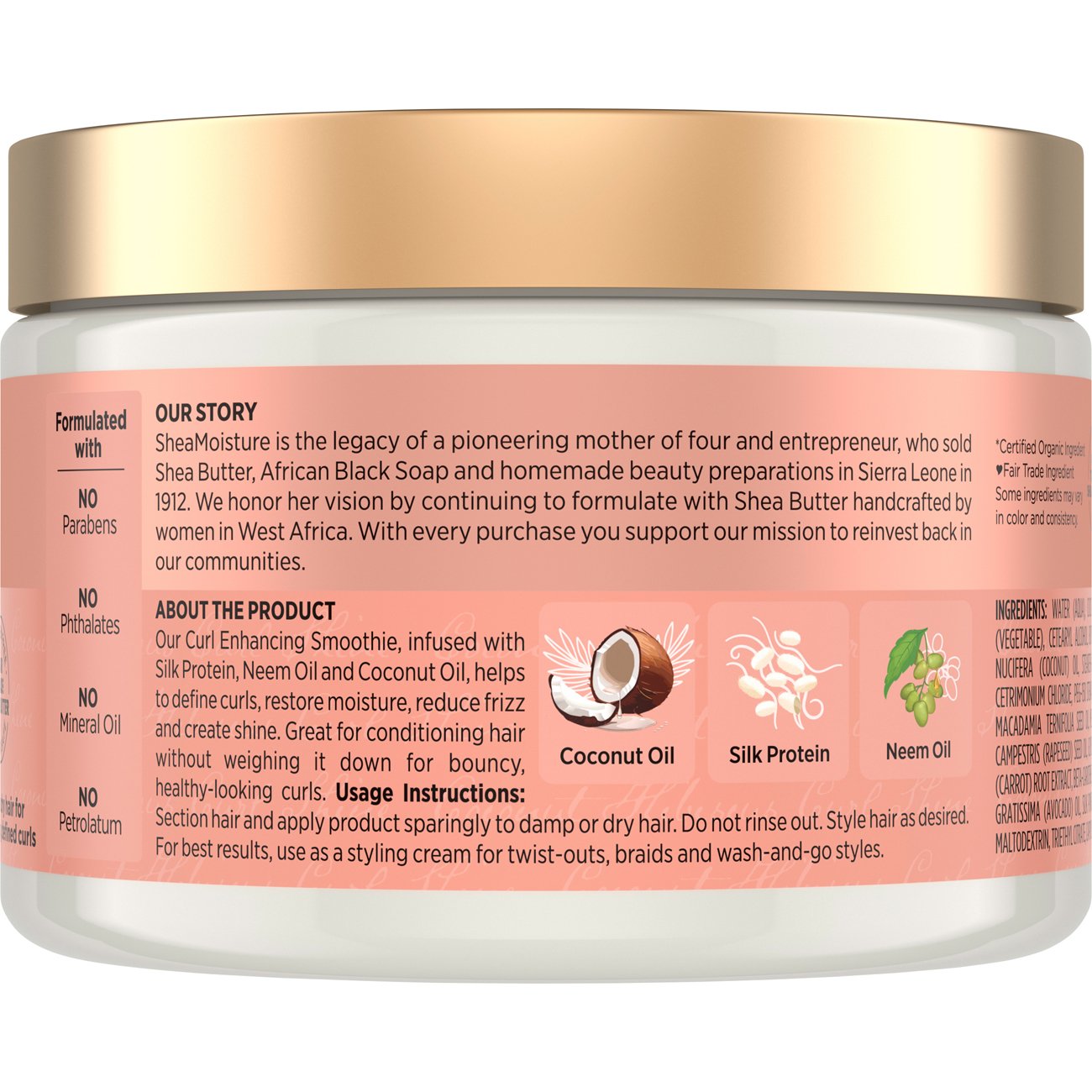 SheaMoisture Smoothie Curl Enhancing Cream - Coconut and Hibiscus