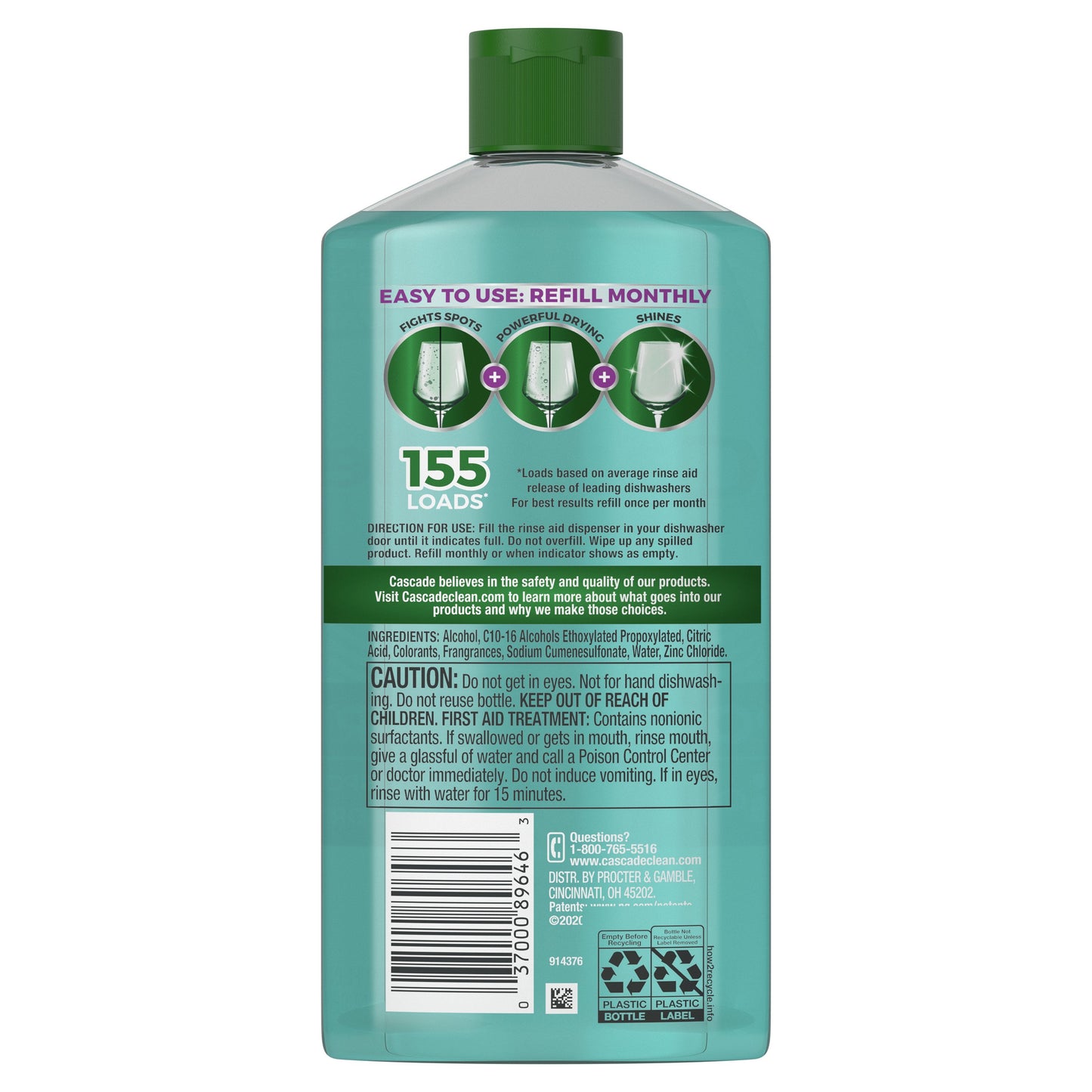 Cascade Power Dry Dishwasher Rinse Aid