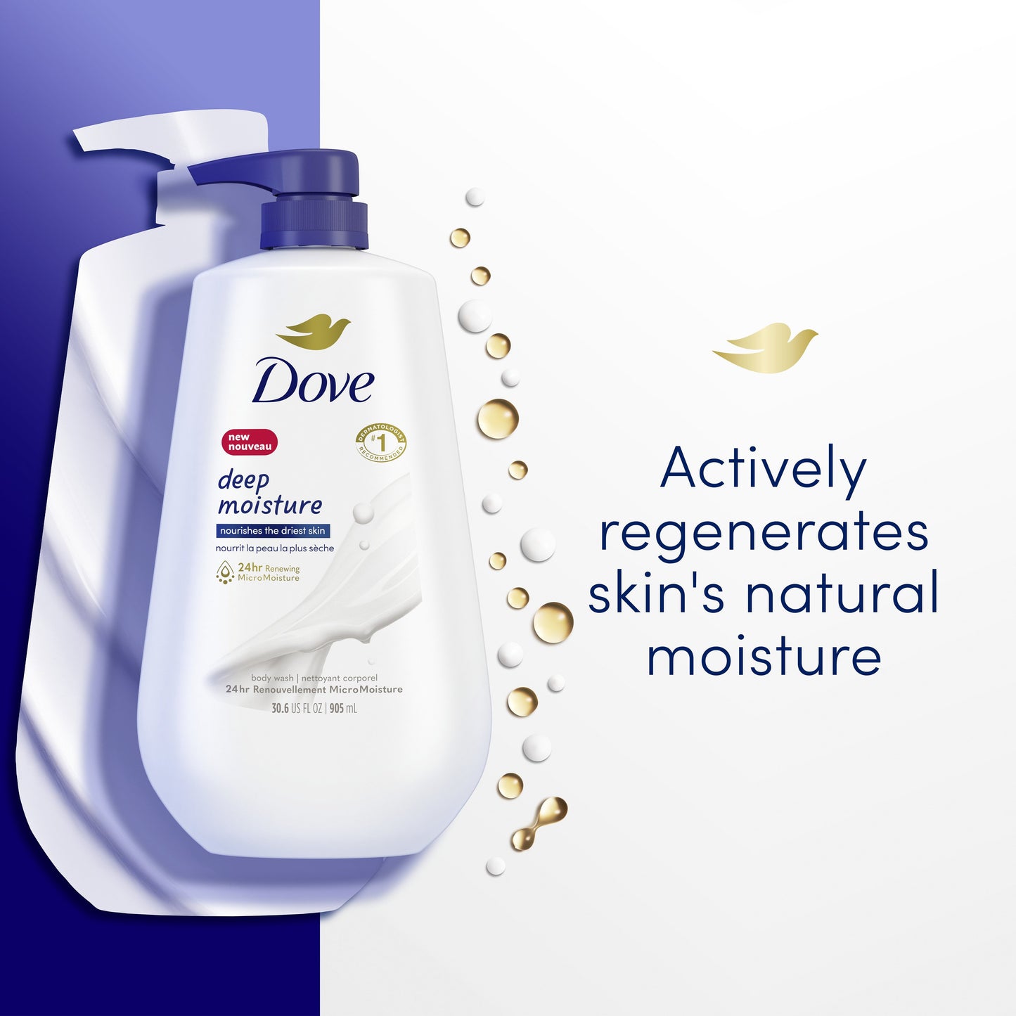 Dove Deep Moisture Body Wash with Pump