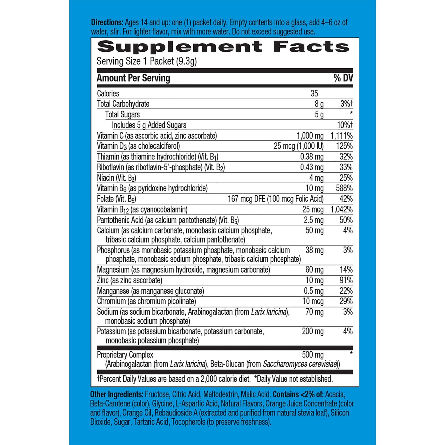 Emergen-C Immune+ Triple Action Immune Support Powder, BetaVia (R), 1000mg Vitamin C, B
Vitamins, Vitamin D and Antioxidants, Super Orange