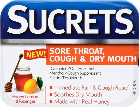 Sucrets Lozenges Honey Lemon