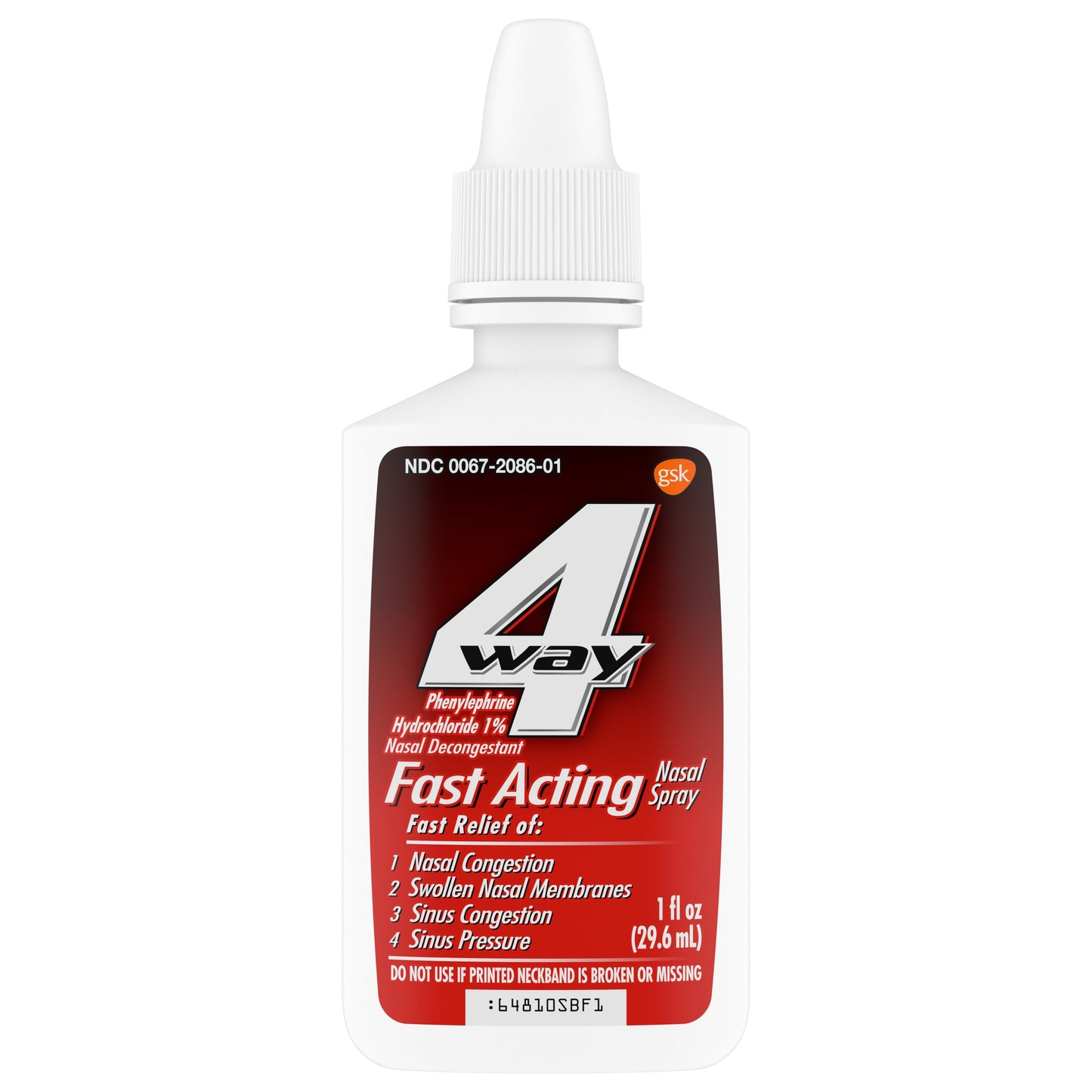 4Way Fast Acting Nasal Spray for Sinus Congestion Relief