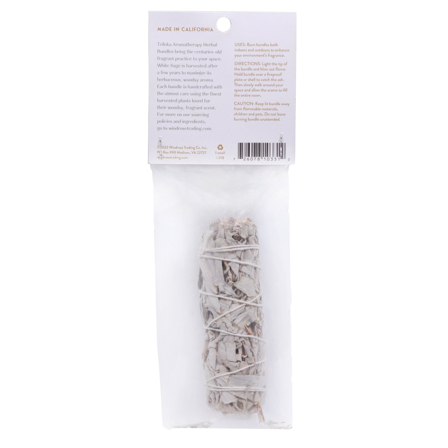 Windrose Trikola White Sage Aromatherapy Herbal Bundle