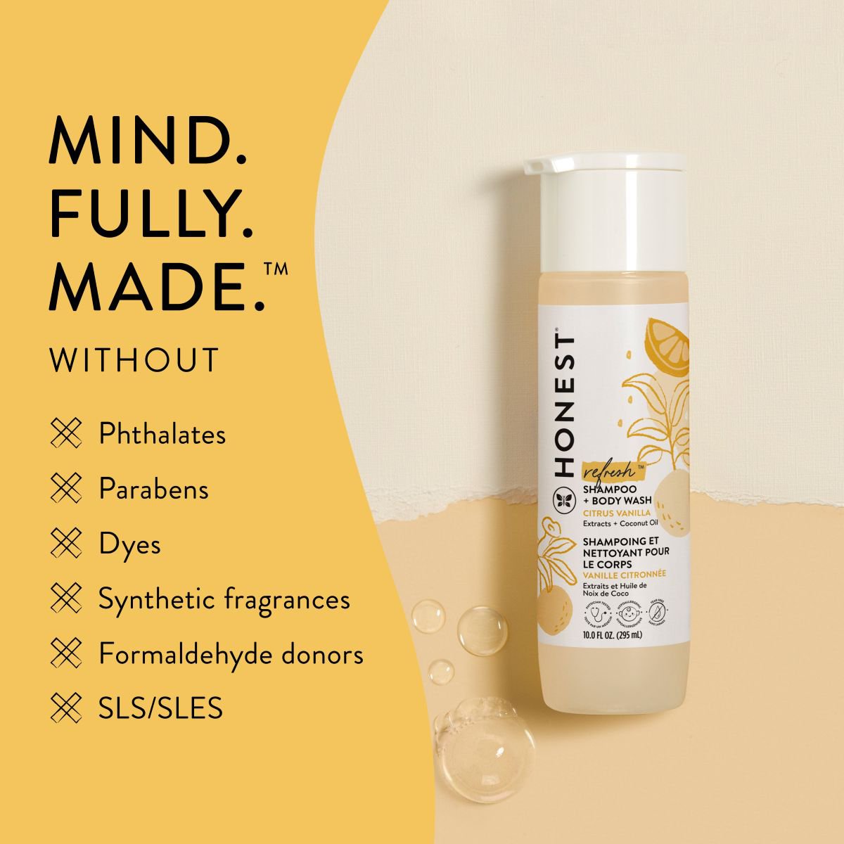 The Honest Company Refresh Shampoo And Body Wash - Citrus Vanilla