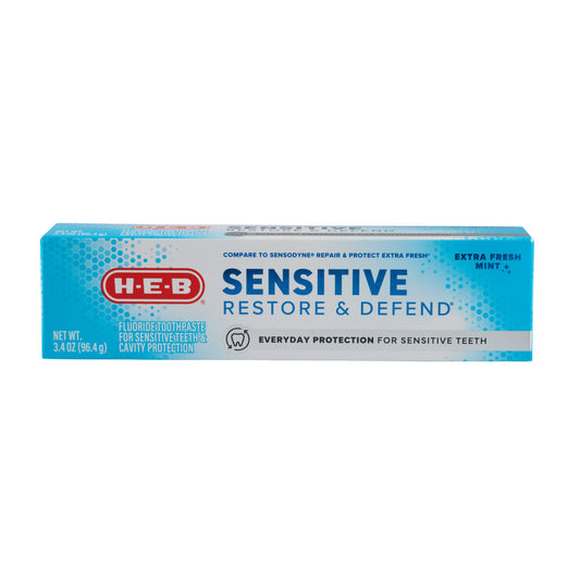 H-E-B Sensitive Fluoride Toothpaste - Fresh Mint