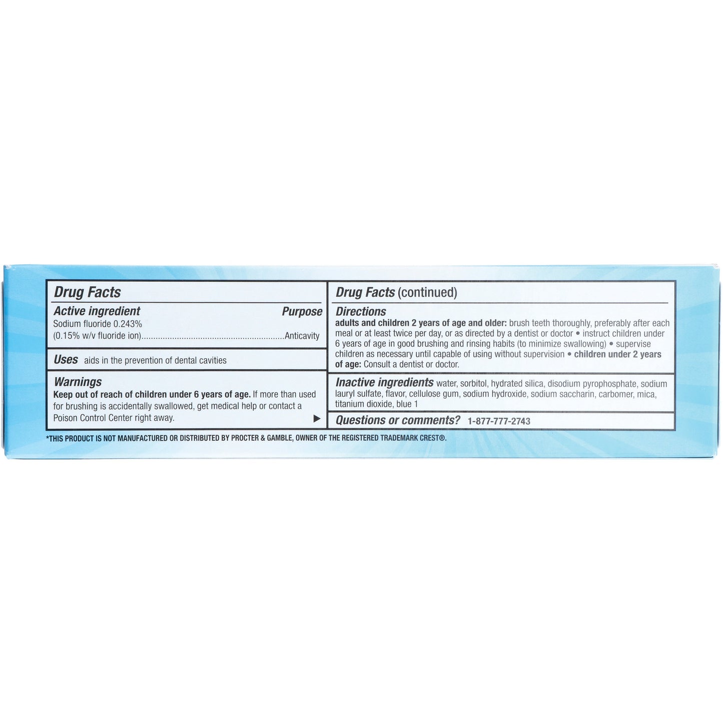 H-E-B Gleaming White Fluoride Anticavity Toothpaste - Arctic Cool Mint