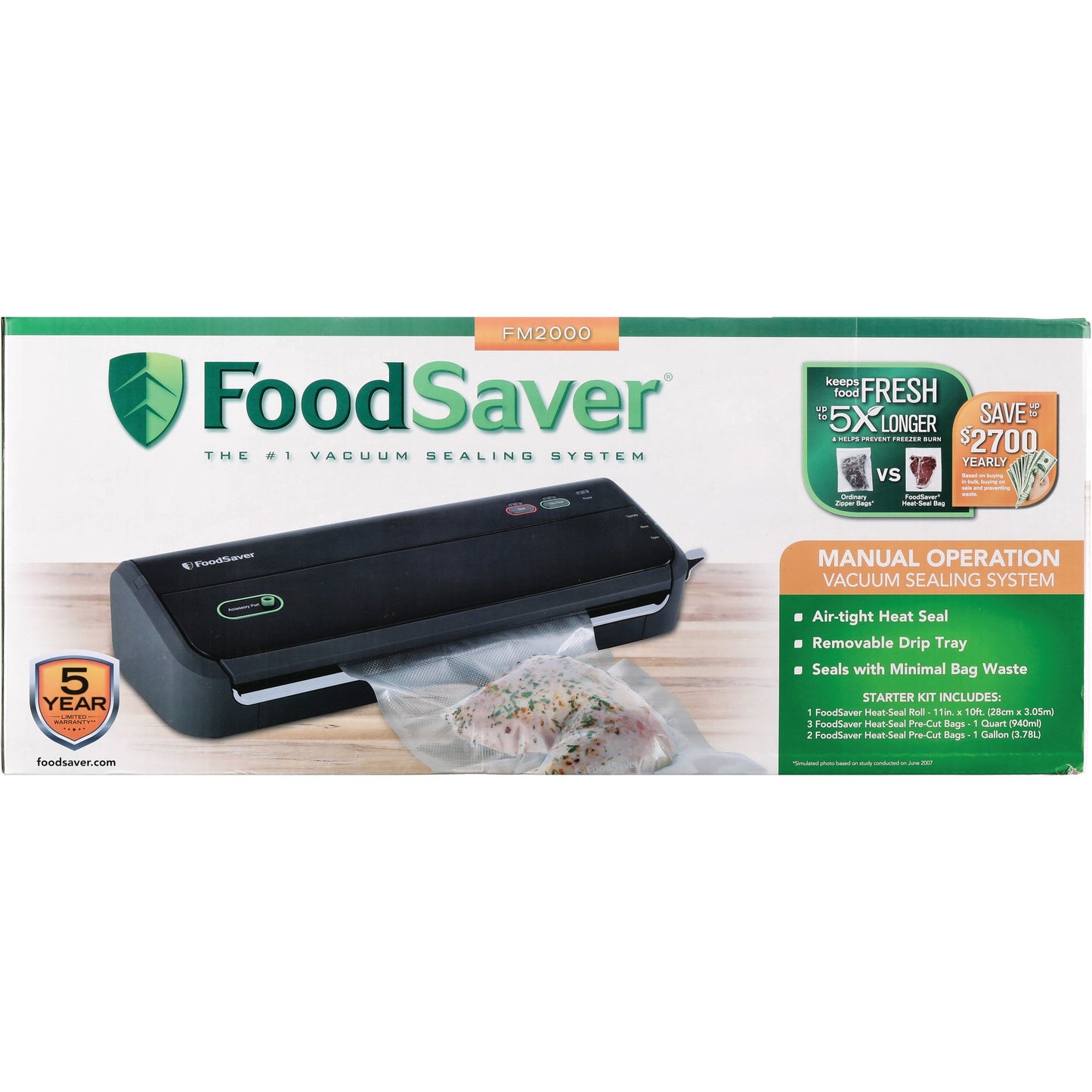 FoodSaver Manual Operation Vacuum Sealing System
