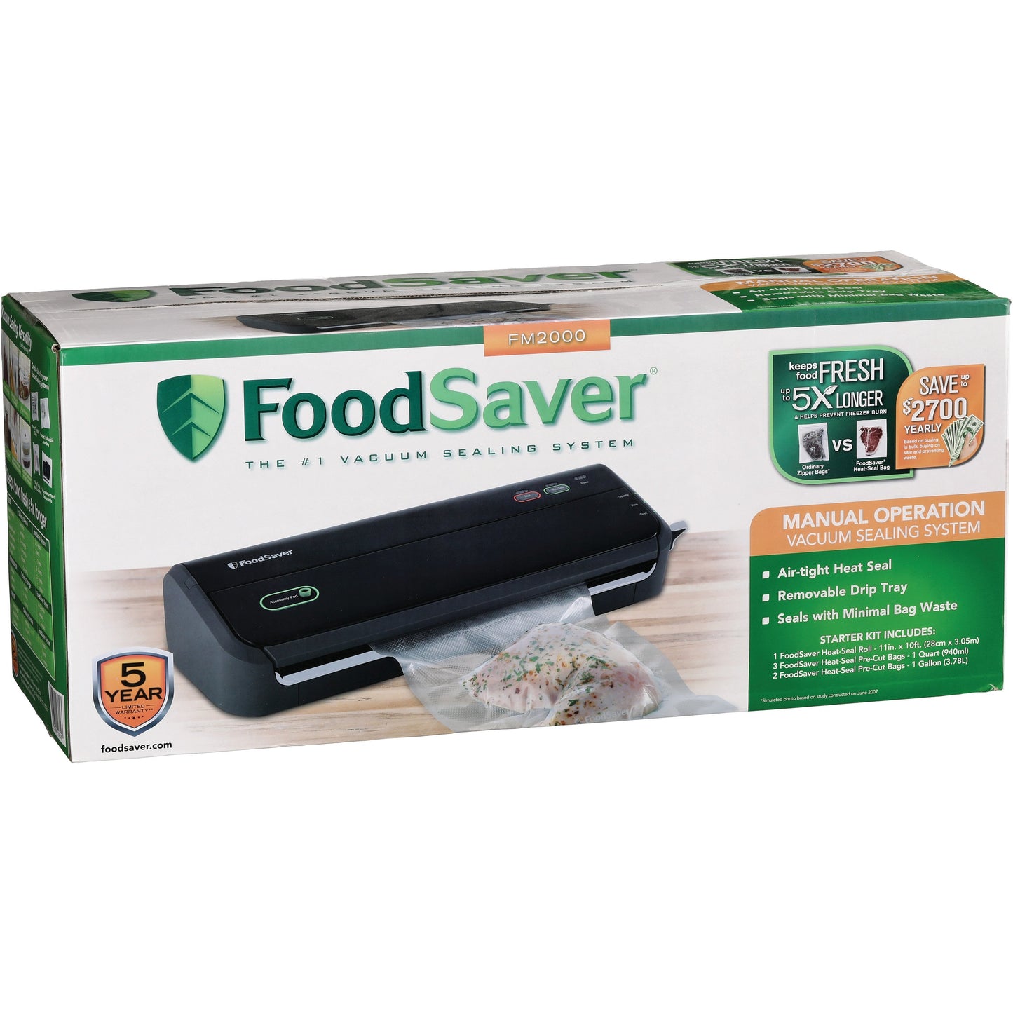 FoodSaver Manual Operation Vacuum Sealing System