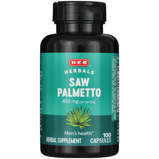 H-E-B Herbals Saw Palmetto 450 mg Capsules