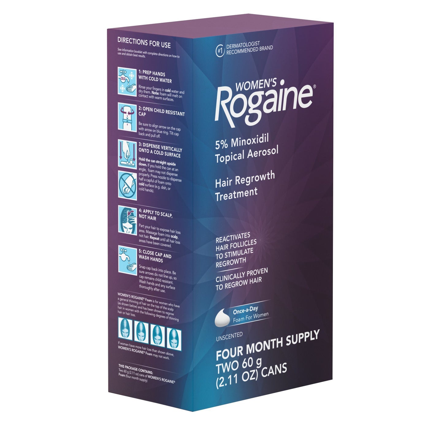 Rogaine Women's 5% Minoxidil Foam for Hair Regrowth
