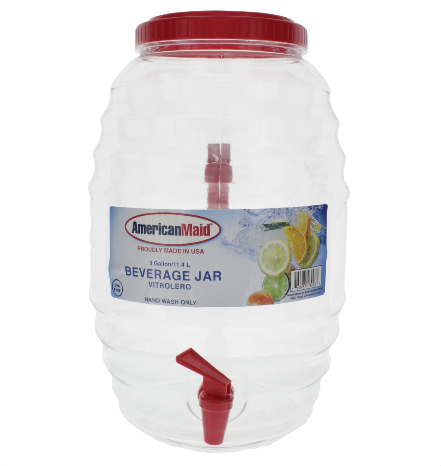 American Maid Plastic Beverage Jar with Spigot, Assorted